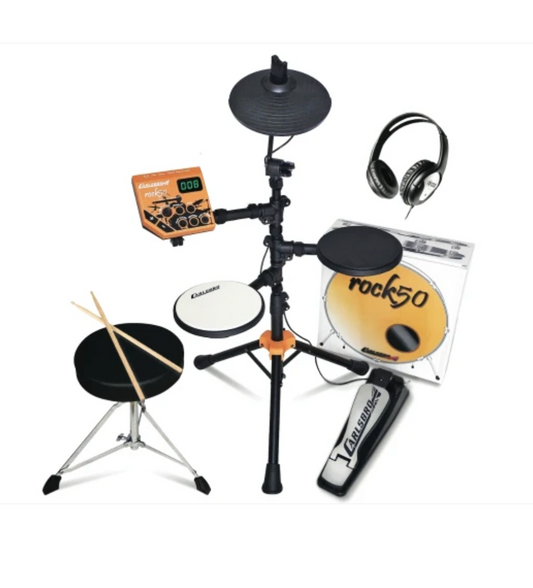 Rock50 Junior Electronic Drum Kit - 3-Piece Kit, Sound Module & Headphones