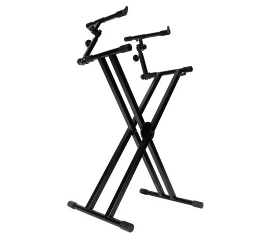 On-Stage KS7292 Double-X Ergo Lok Keyboard Stand with 2nd Tier