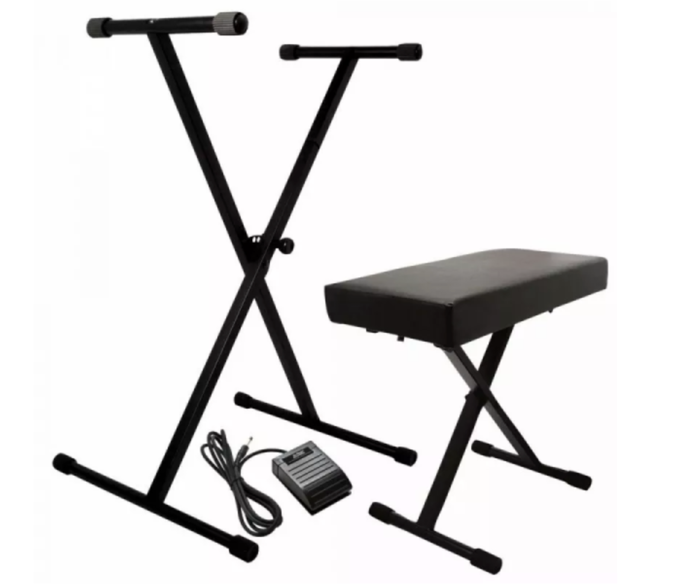 On-Stage Keyboard Stand and Bench Pack with Keyboard Sustain Pedal