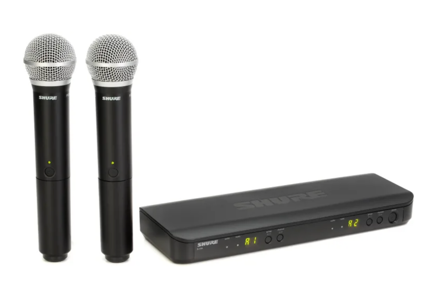 Shure BLX288/PG58 Dual Channel Wireless Handheld Microphone System - H10 Band